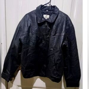 Timothy Daniels black Leather jacket